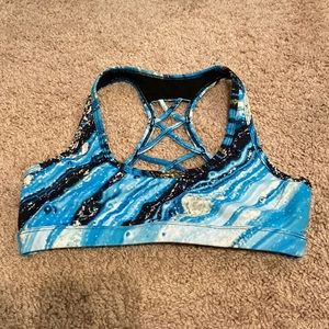 Feed me Fight me sports bra size small